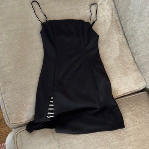 Lucy in the Sky gem detailed black mini dress